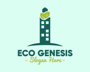 Eco Building Skyscraper logo design