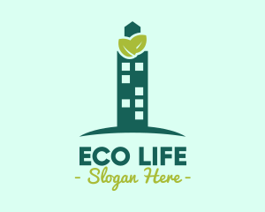 Eco Building Skyscraper logo design