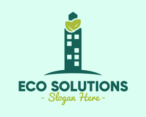 Eco Building Skyscraper logo design