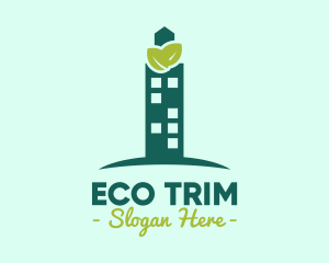 Eco Building Skyscraper logo design