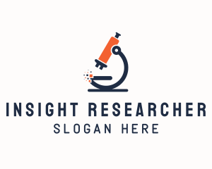 Pixel Tech Microscope  logo design