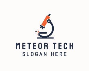 Pixel Tech Microscope  logo design