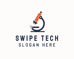 Pixel Tech Microscope  logo design