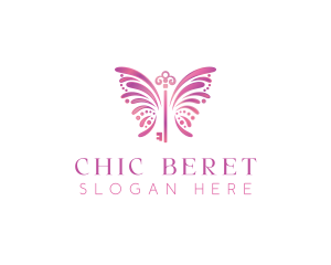 Chic Butterfly Key logo design