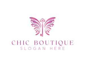 Chic Butterfly Key logo design