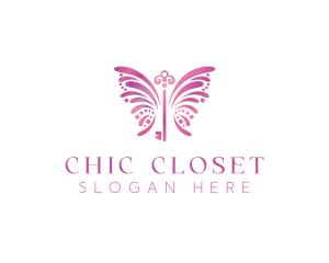 Chic Butterfly Key logo design