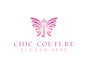 Chic Butterfly Key logo design