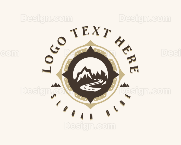 Mountain Camping Adventure Logo