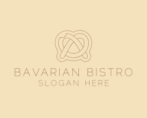 Minimalist Pretzel Bite logo design