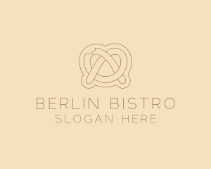 Minimalist Pretzel Bite logo design