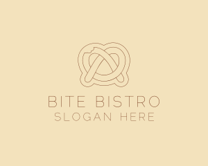 Minimalist Pretzel Bite logo