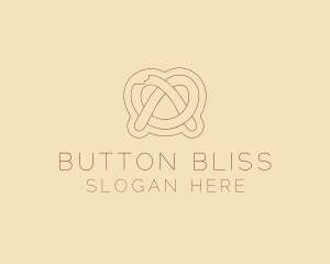 Minimalist Pretzel Bite logo design