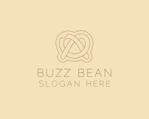 Minimalist Pretzel Bite logo design