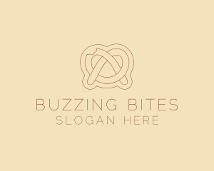 Minimalist Pretzel Bite logo