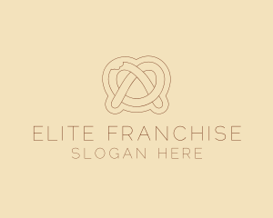 Minimalist Pretzel Bite logo design