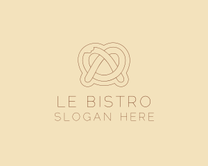 Minimalist Pretzel Bite logo design