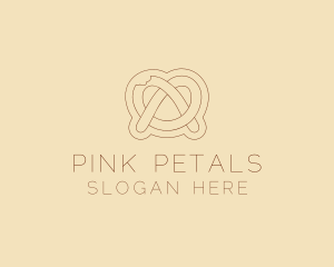 Minimalist Pretzel Bite logo design