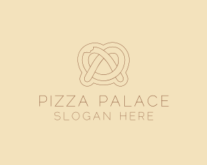 Minimalist Pretzel Bite logo design