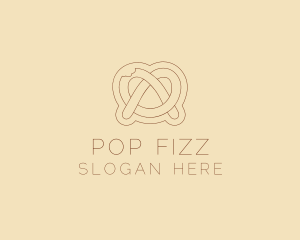 Minimalist Pretzel Bite logo design