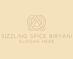 Minimalist Pretzel Bite logo design