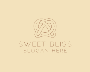 Minimalist Pretzel Bite logo design