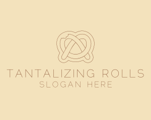 Minimalist Pretzel Bite logo design