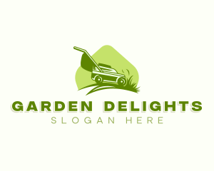 Grass Lawn Mower logo design