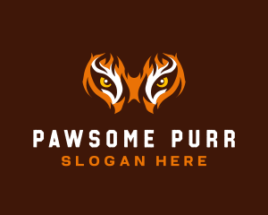 Tiger Eyes Feline logo design