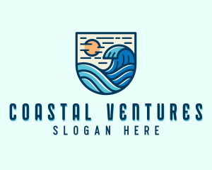 Tide Ocean Waves logo design