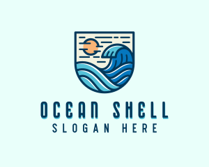 Tide Ocean Waves logo design