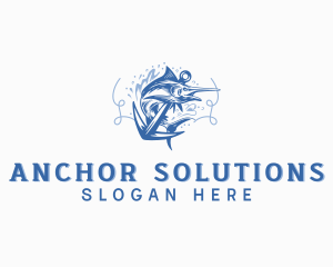 Swordfish Fishing Anchor logo