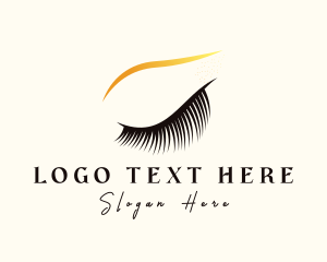 Feminine Eyelash Eyebrow logo