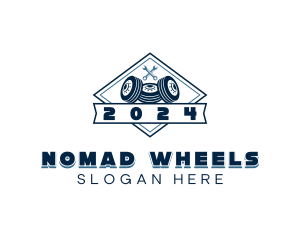 Tire Wheels Garage logo design