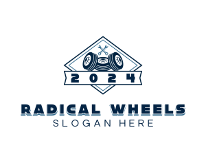 Tire Wheels Garage logo design