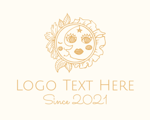 Nature Sun Moon Embroidery logo