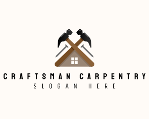 Hammer Carpenter Tools logo design