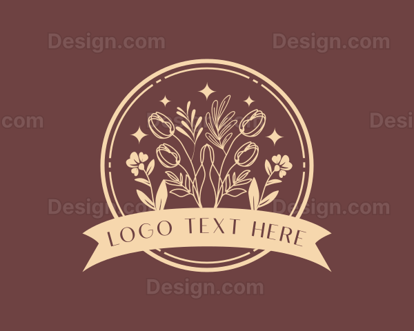 Botanical Flower Garden Logo