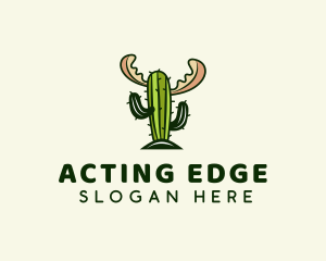 Cactus Moose Antler logo design