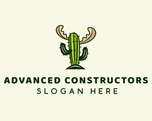 Cactus Moose Antler logo design