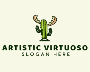 Cactus Moose Antler logo design