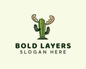 Cactus Moose Antler logo design