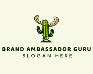 Cactus Moose Antler logo design