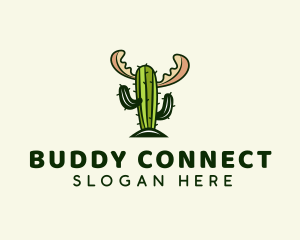 Cactus Moose Antler logo design