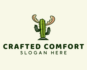 Cactus Moose Antler logo design