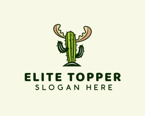 Cactus Moose Antler logo design