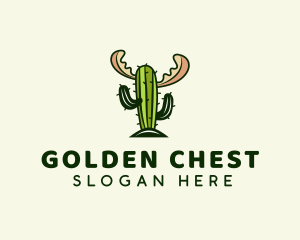 Cactus Moose Antler logo design