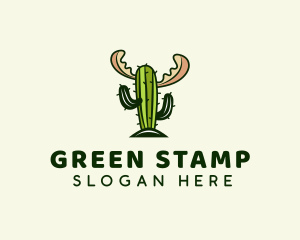 Cactus Moose Antler logo design