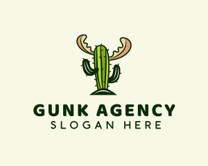 Cactus Moose Antler logo design