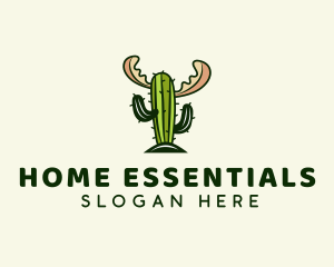 Cactus Moose Antler logo design