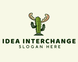 Cactus Moose Antler logo design